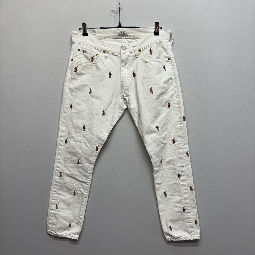 Polo Ralph Lauren Men The Sullivan Slim Jeans Size 32x30 All Over Pony D118 -16